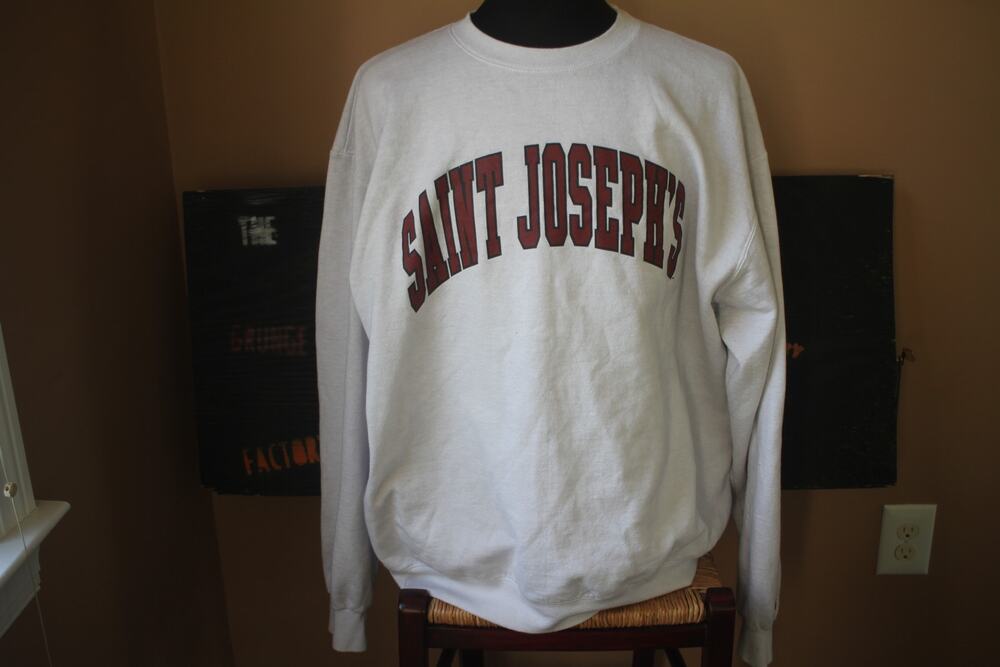 Champion Saint Joseph's Crewneck Sweatshirt Gray 2XL College Spellout
